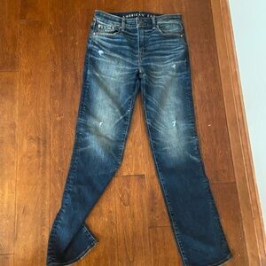American Eagle Outfitters Men's Dark Blue Slim Jeans